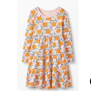 HANNA ANDERSSON TIERED TWIRLY PINK TANGERINES TWIRL POWER DRESS 140 10
